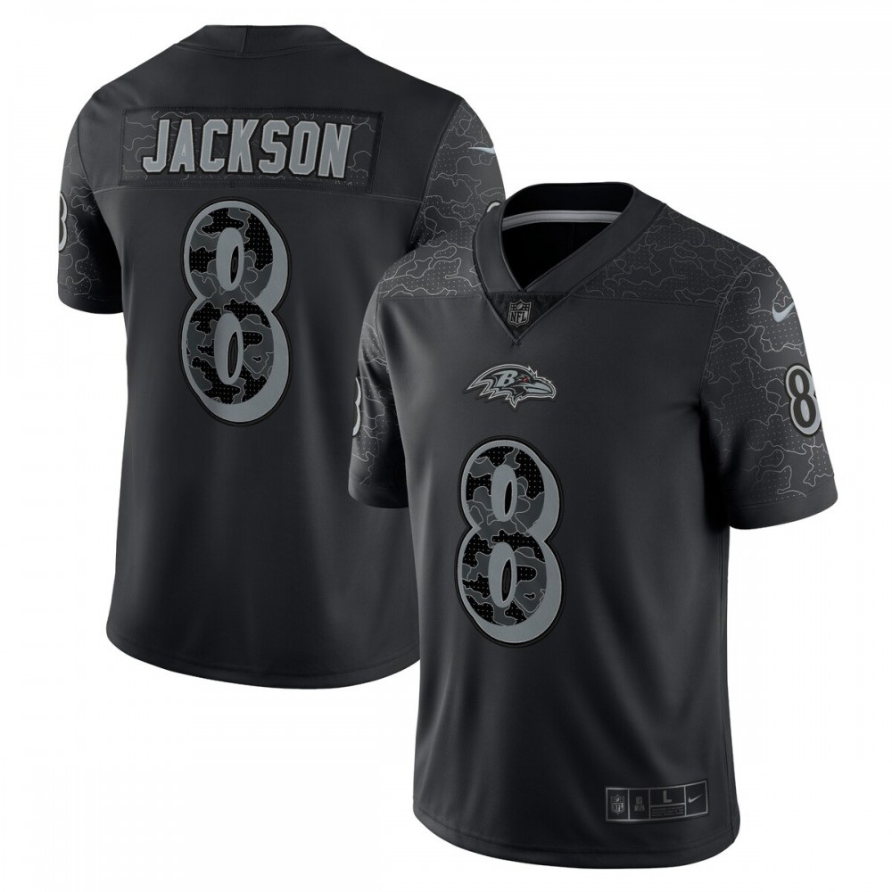 Lamar Jackson Baltimore Ravens Nike RFLCTV Limited Jersey - Black-Profan Arena